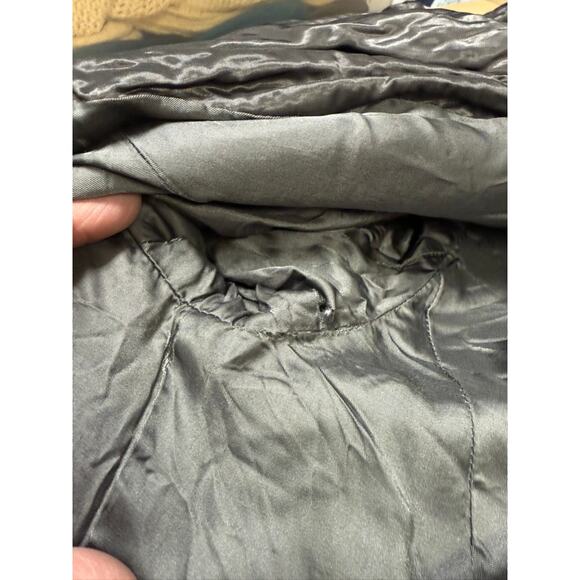 "CACHE" Silver Metallic Dress Coat VTG SZ M Belted 80's Girl's Night Out Club - Picture 13 of 16